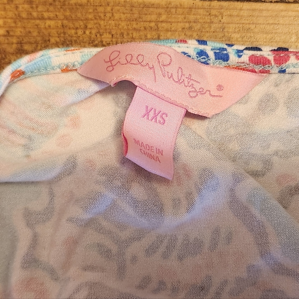 Lilly Pulitzer Belina Wrap Dress Shell Me About It Pink and Blue Size XXS - Picture 8 of 11